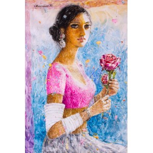 Moazzam Ali, 30 x 40 Inch, Watercolor on Paper, Figurative Painting, AC-MOZ-068